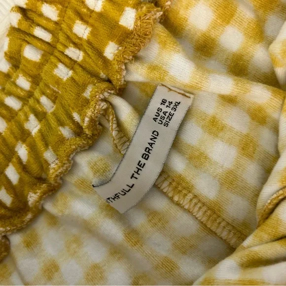 Faithfull the Brand Reggie Yellow Gingham Terry Shorts